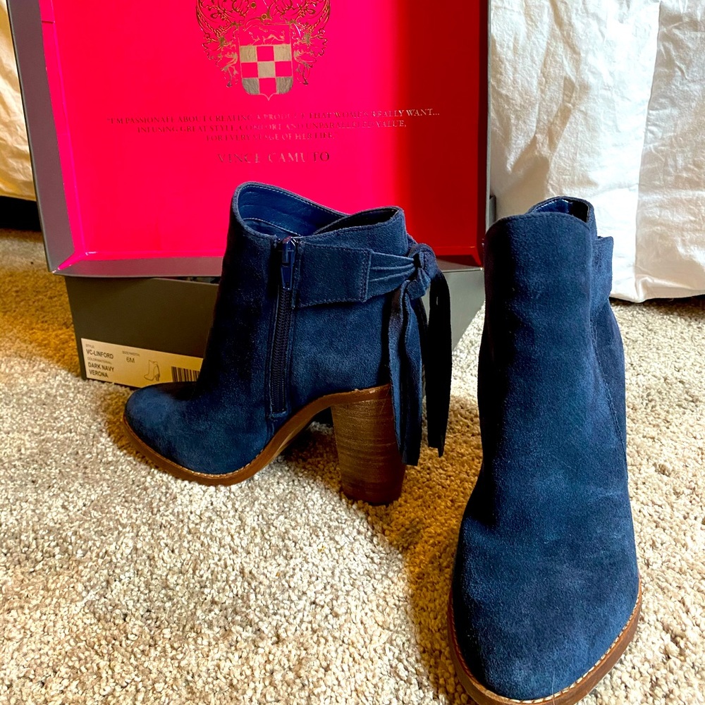Vince Camino Linford Navy Bootie